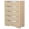 Ladera - 5-Drawer Bedroom Chest Of Drawers - Light Elm