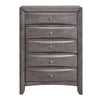 Emily - 5-Drawer Chest (Sturdy) - Gray