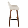 Daniella - 30" Fixed-Height Barstool (Set of 2) - Walnut And White