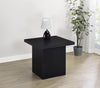 Devar - Square Engineered Laminate End Side Table - Black