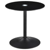 Ganso - Round Metal Coffee Table With Tempered Glass Top