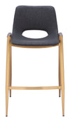 Desi Counter Stool Black & Gold — Set of 2