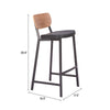 Ardenne Barstool Black & Brown — Set of 2