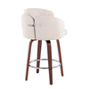Dahlia - Contemporary Counter Stool (Set of 2) - Walnut Wood
