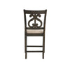 Stone - Counter Swirl Back Side Chair (Set of 2) - Smokey Walnut