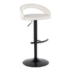 Grotto - Upholstered Adjustable Barstool - Black Metal Base
