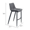 Magnus Barstool Dark Gray & Black — Set of 2