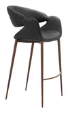 Limay Barstool Black & Walnut