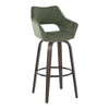 Mustang - 30" Fixed-Height Barstool With Swivel - Walnut Glazed Wood (Set of 2)