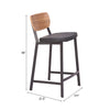 Ardenne Counter Stool Black & Brown — Set of 2