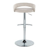Grotto - Upholstered Adjustable Barstool - Chrome Metal Base