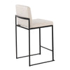 Fuji - High Back Counter Stool - Black Legs