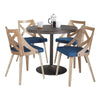 Dakota - Charlotte 5 Piece Dining Set - Antique Metal, Espresso Bamboo