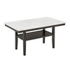 Carissa - 60" Rectangle Dining Table With Storage Shelf - Black / White