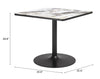 Caliza Dining Table Gray & Black