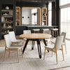Divat Counter Stool Beige & Walnut — Set of 2