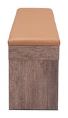 Bonker Storage Bench Brown — Set of 2