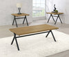 Colmar 3-piece Engineered Wood Coffee Table Set Golden Oak — product view 1