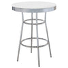 Retro Round 30-inch 1950's Bistro Pub Height Bar Table White — product view 1