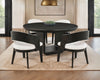 Leandro 5-piece Round Dining Table Set Burnished Black — product view 1