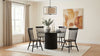 Hamlyn 5-piece Round Wood Dining Set Black — product view 1