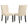 Dermott Upholstered Parson Dining Side Chair Cream (Set of 2) — product view 1