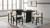 Decker 7-piece 70-inch Rectangular Counter Height Dining Set Cream and Black — product view 1