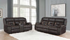 Greer 2-piece Upholstered Reclining Sofa Set Brown — product view 1