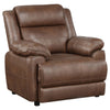Ellington Upholstered Padded Arm Accent Chair Dark Brown — product view 1