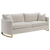 Corliss Upholstered Curved Track Arm Sofa Beige — product view 1