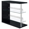 Prescott Rectangular Home Wine Table Black High Gloss — product view 1