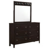 Carlton 6-drawer Dresser with Mirror Cappuccino — product view 1
