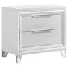 Marmore 2-drawer Nightstand Bedside Table White — product view 1