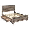 Kauffman Wood Queen Storage Panel Bed Washed Taupe — product view 1