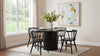 Hamlyn 5-piece Round Wood Dining Set Black — product view 1
