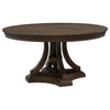 Ridgewell Round Pedestal Dining Table Dark Oak — product view 1