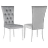 Kerwin Velvet Upholstered Dining Side Chair Grey (Set of 2) — product view 1
