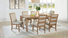 Bruner 7-piece 72-inch Rectangular Dining Set Natural Brown — product view 1