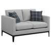 Apperson Upholstered Track Arm Loveseat Light Grey — product view 1