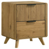 Bennett 2-drawer Bedroom Nightstand Bedside Table Light Oak — product view 1