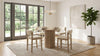 Hamlyn 5-piece Round Wood Counter Height Dining Set Cream and Natural Oak — product view 1