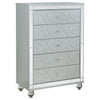 Gunnison 5-drawer Bedroom Chest Silver Metallic — product view 1