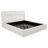 Nollet 48-inch Upholstered Eastern King Platform Bed Cream — product view 1