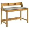Besler 47-inch SmartTop Writing Desk with Shelf Cement and Natural — product view 1