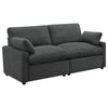 Collins Modular Power Loveseat Dark Grey — product view 1