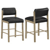 Kehoe Upholstered Counter Height Chair Black and Natural Oak (Set of 2) — product view 1