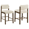Kehoe Upholstered Counter Height Chair Cream and Walnut (Set of 2) — product view 1