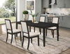 Louise 5-piece Rectangular Extension Leaf Dining Set Black — product view 1