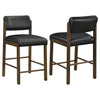 Kehoe Upholstered Counter Height Chair Black and Walnut (Set of 2) — product view 1
