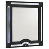Ravenne Velvet Upholstered LED Dresser Mirror Black — product view 1